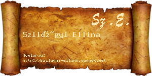Szilágyi Ellina névjegykártya