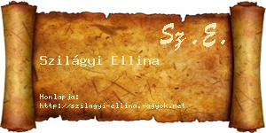 Szilágyi Ellina névjegykártya