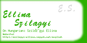 ellina szilagyi business card